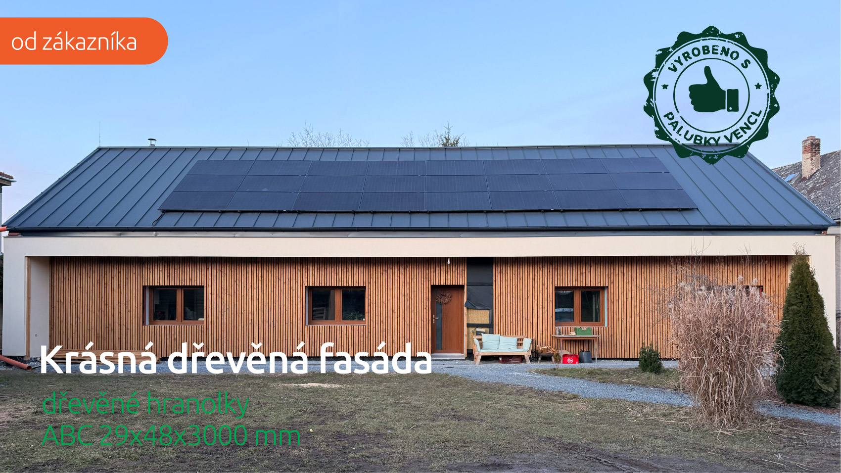 Dřevěné hranolky na fasádu_Palubky Vencl