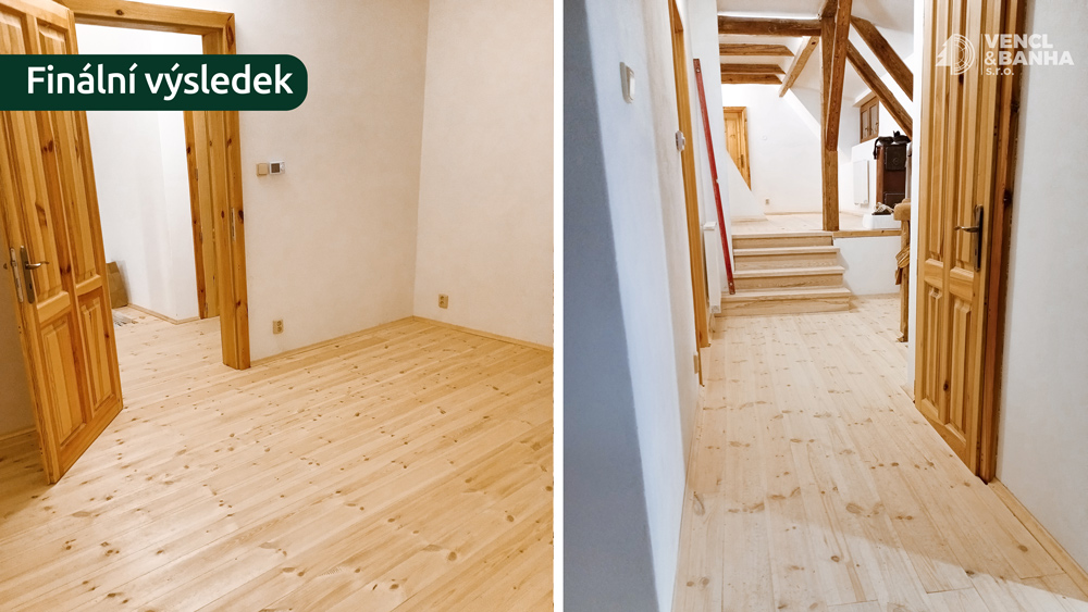 Smrková podlaha masiv interiér_palubky vencl