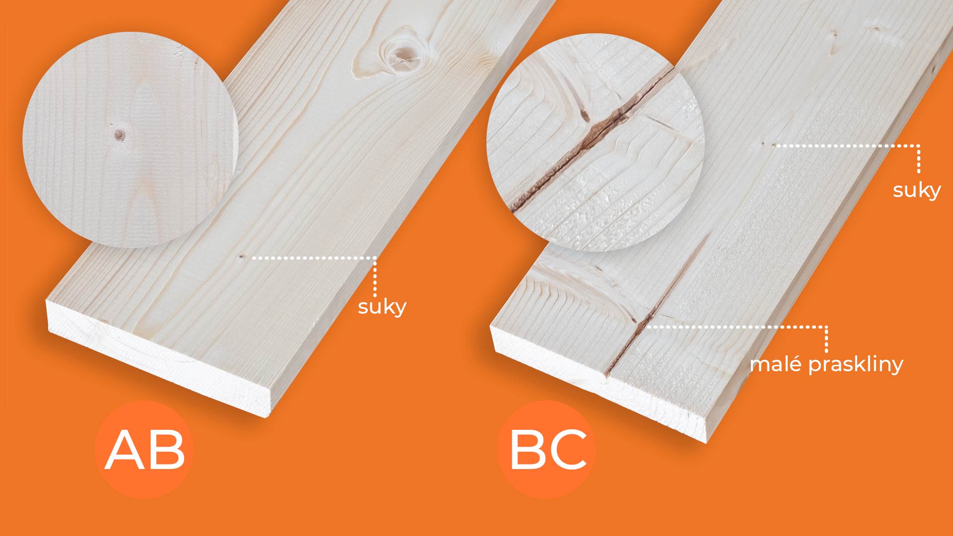 rozdíl mezi kvalitou ab a bc dřevěné fošny