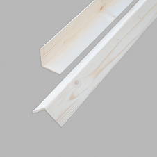 Dřevěná Lišta Úhlová Smrk 70 x 70 mm