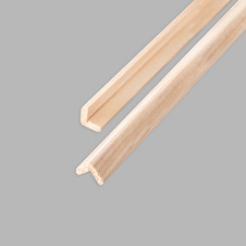 Dřevěná Lišta Úhlová Ozdobná Lípa 15 x 15 mm