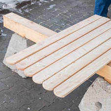 Паркан з модрини закруглений 18x88x1200 мм