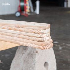 Паркан з модрини закруглений 18x88x1200 мм