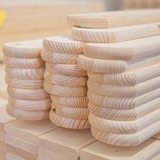 Огорожа з ялини закруглена 18x88x1800 мм