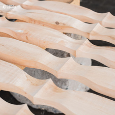 Огорожа з вільхи фігурна 27x90x1000 мм