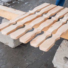 Огорожа з вільхи фігурна 27x90x1000 мм