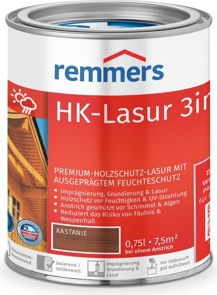 Remmers HK Lasur 3в1 – каштан (Kastanie) 0,75 л