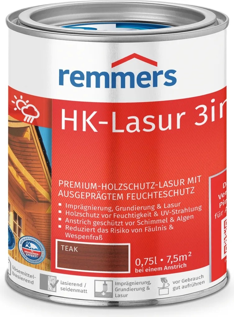 Remmers HK Lasur 3in1 – teak (Teak) 0.75 l