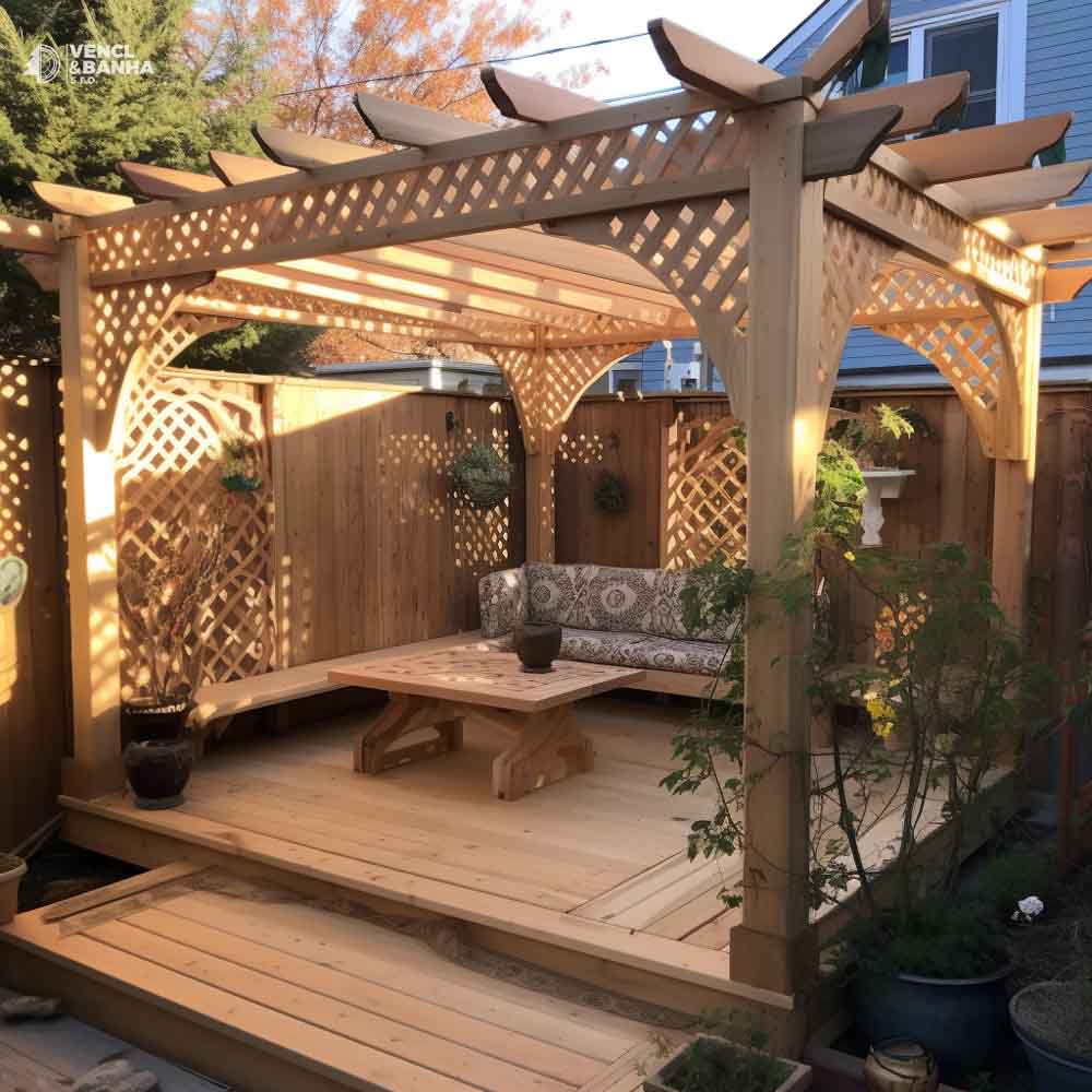 Exotická dřevěná terasa v luxusním provedení